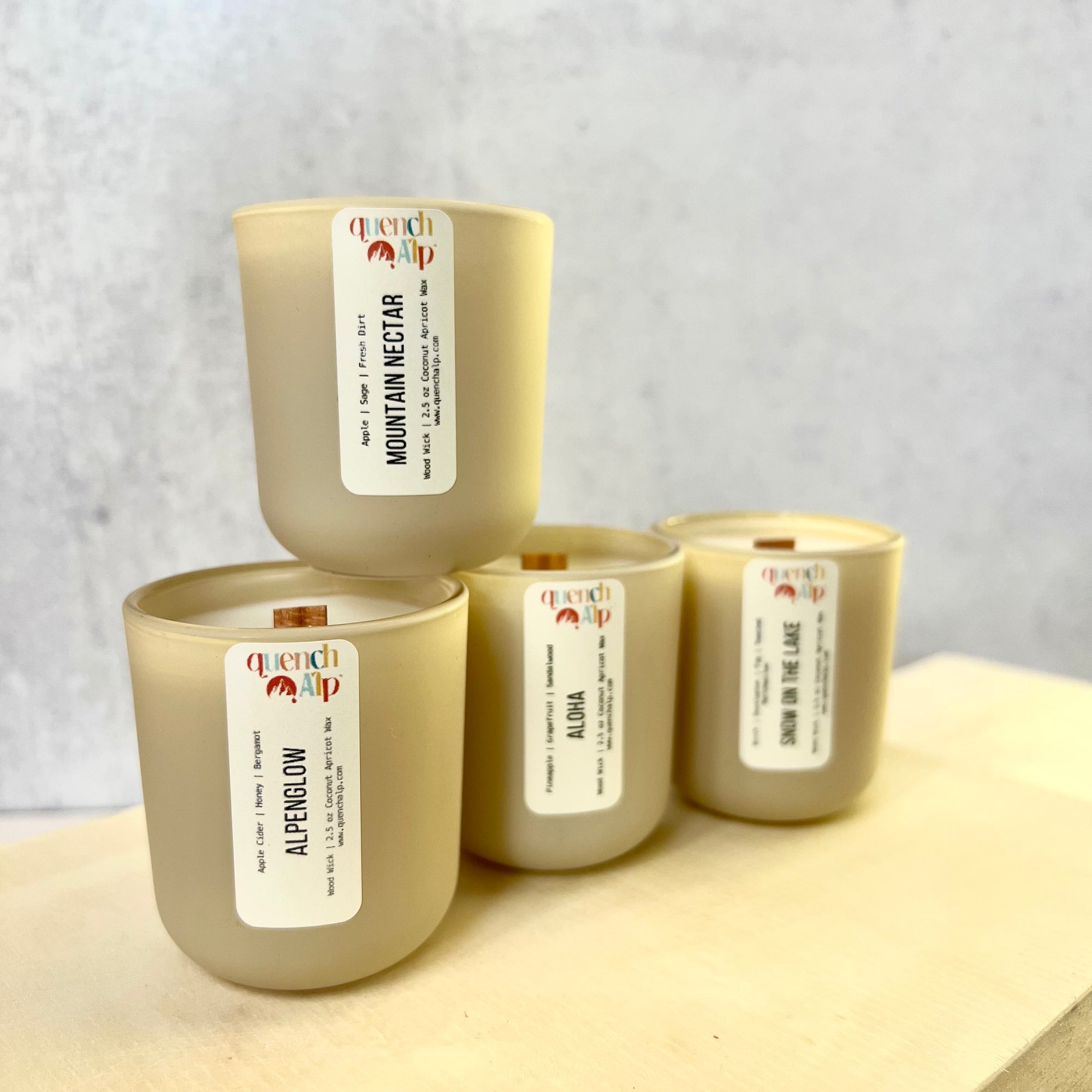Candle 2.5oz Matte Cream Glass