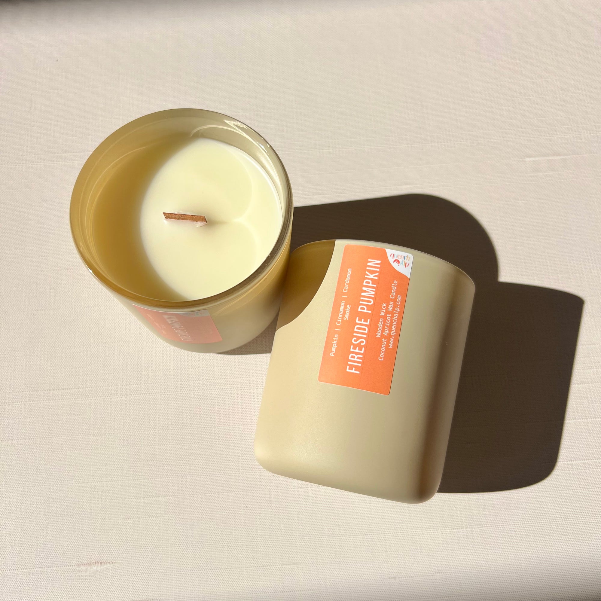 Candle 12oz Matte Cream Glass Jar