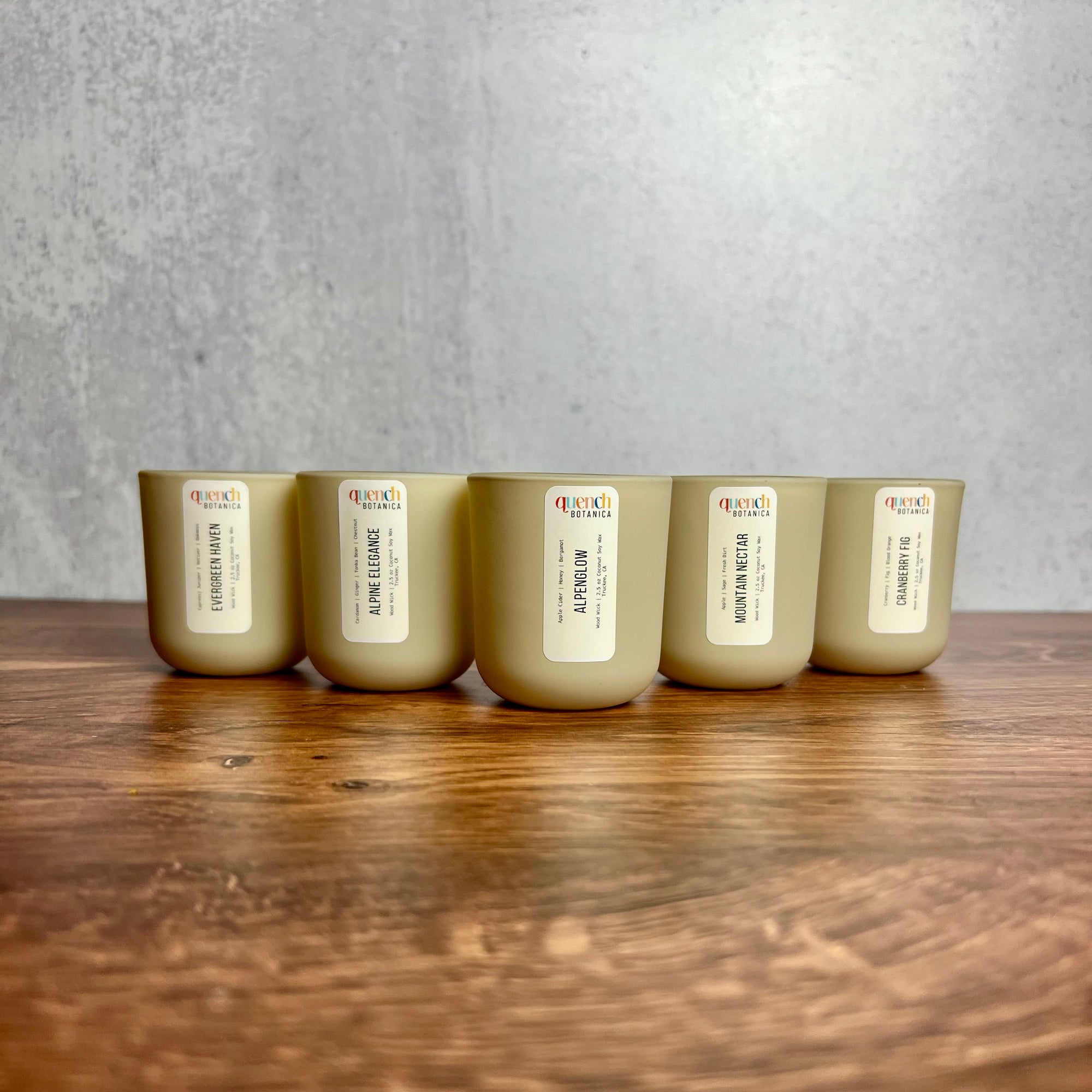 Candle 2.5oz Matte Cream Glass