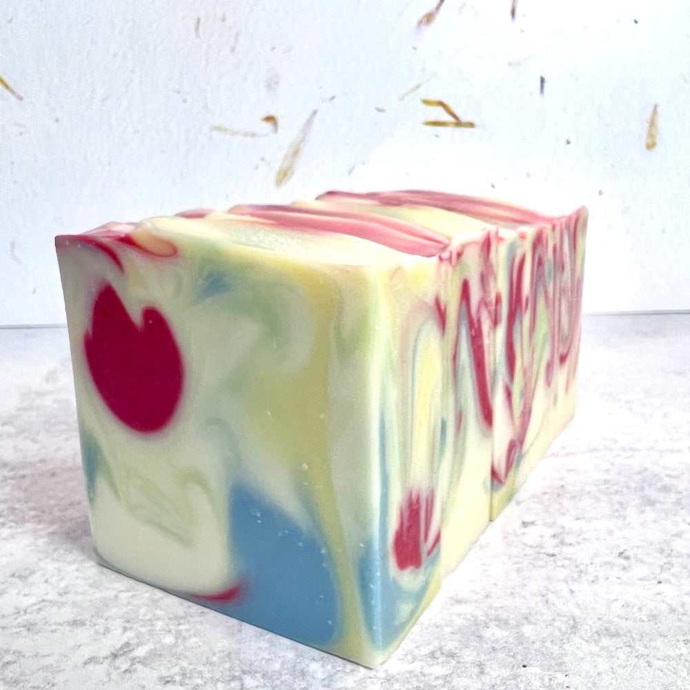 Wildflower Tea Soap close up side view