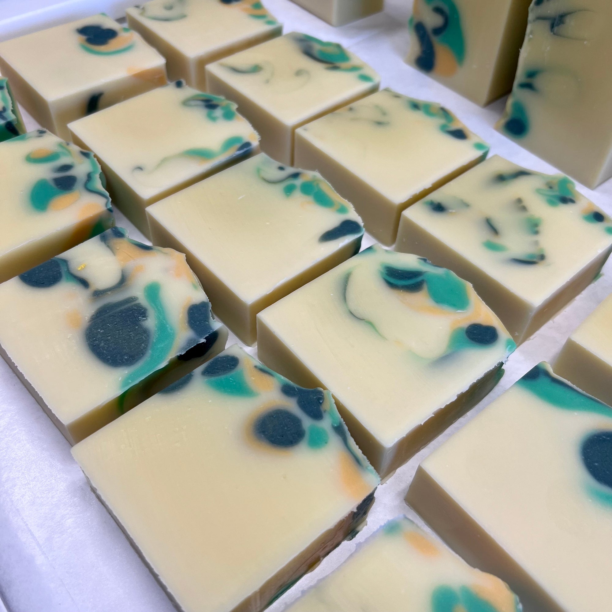 Yuzu Soap Cut close up top view